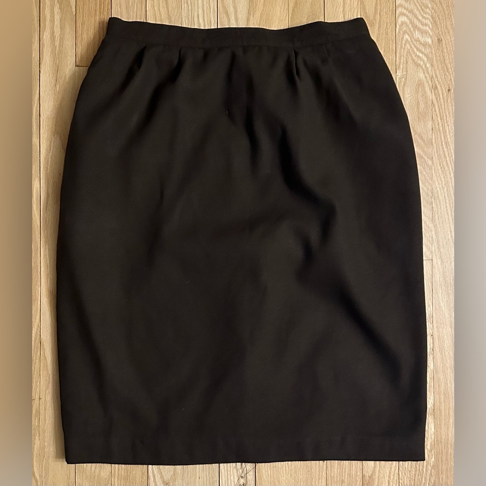En Avance Vintage Lined Brown Pencil Midi Skirt, Size 16W